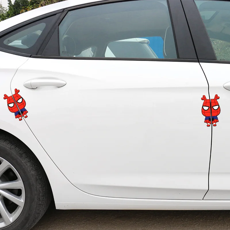 Креативные Мультяшные забавные наклейки на дверь автомобиля противоударные