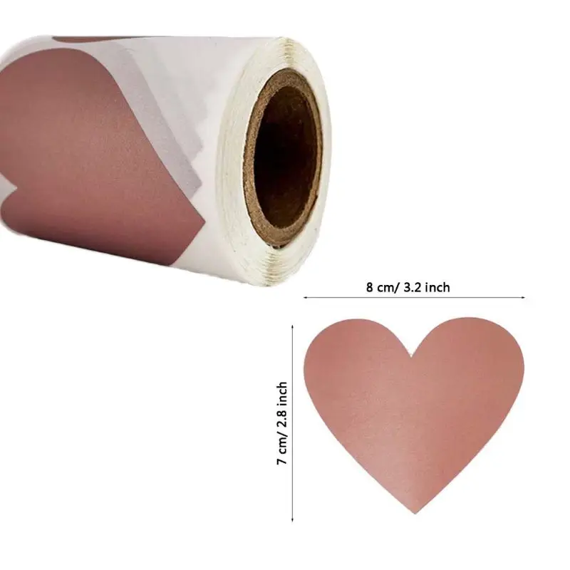 100pcs/roll Heart Shape Scratch Out Stickers Labels Party Activity Game Favors | Дом и сад