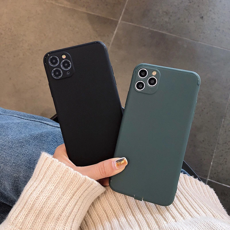 

Contracted Precise Orifice Position Case For iphone 6/6s/7 8P/SE/XR/XSmax/11pro/se2020 of Solid Color Matte Soft TPU Cases