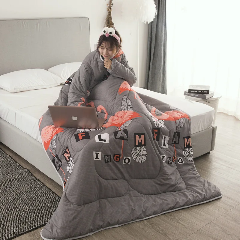 2019 новое зимнее одеяло осеннее ленивое с рукавами Тканое накидка плащ сон