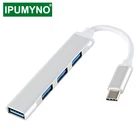 Разветвитель USB Type-C 3,0, 2,0, 4 порта, для Lenovo, Xiaomi, Macbook Pro, Air, ПК, ноутбуков
