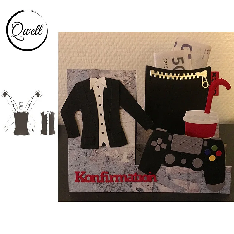 QWELL одежда металлические Вырубные штампы для скрапбукинга и изготовления карт