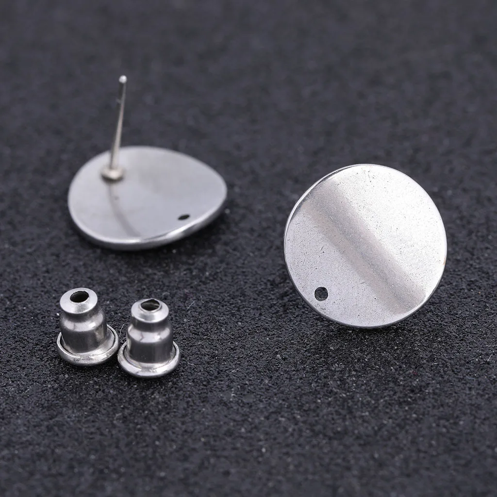 10 шт. сережки из нержавеющей стали с отверстием diy коннектор фурнитура для