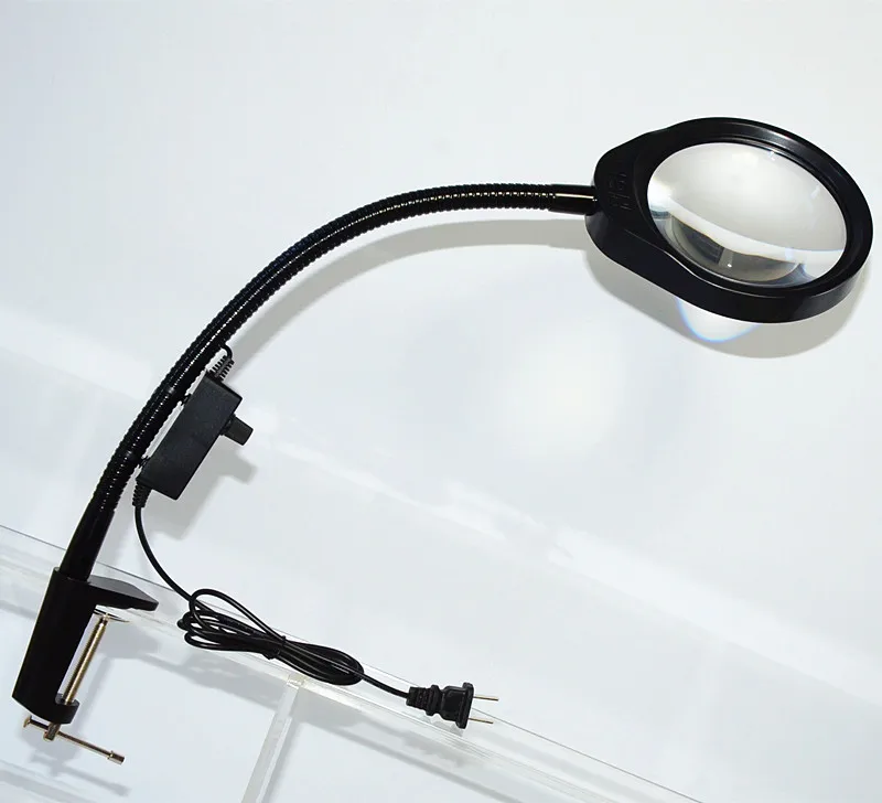 Настольная Бесплатная регулировка угла увеличительное стекло светодиодный свет