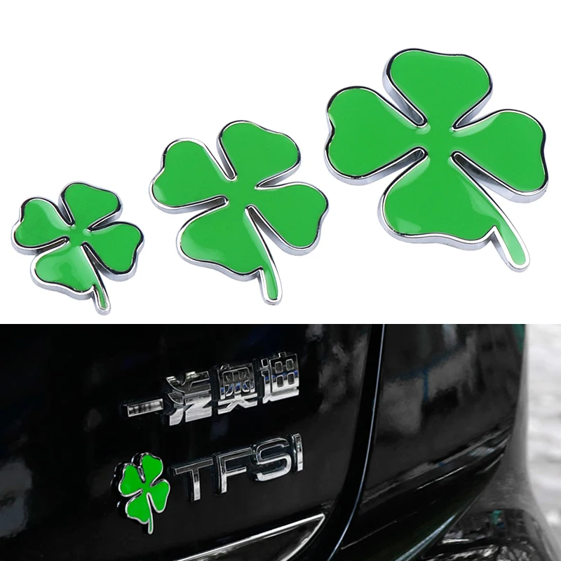 

1Pcs 3D Metal Quatrefoil Green Four Leaf Emblem Chrome Sticker Auto Accessories Badge Decal for Alfa Romeo GT Car Styling