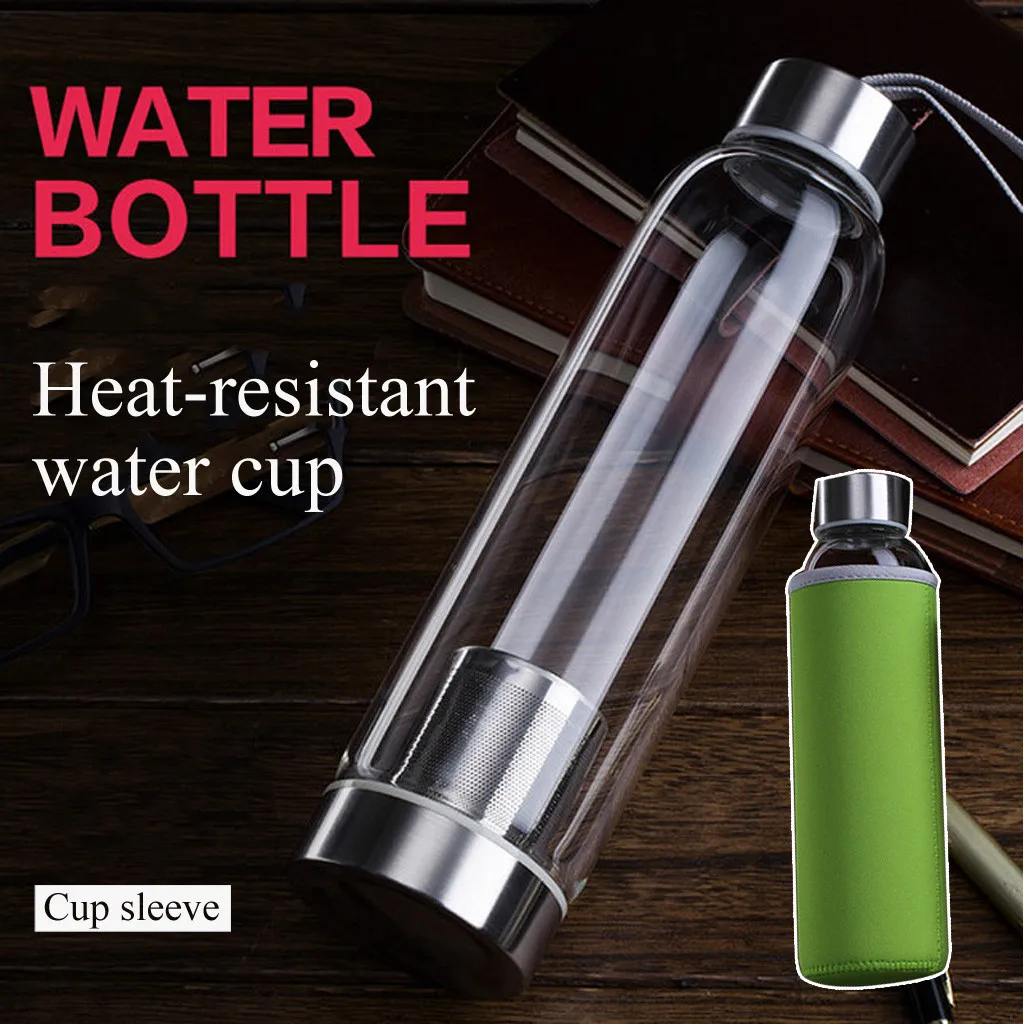 Спортивная бутылка для воды тропическая Водонепроницаемая Крышка чашки чайный