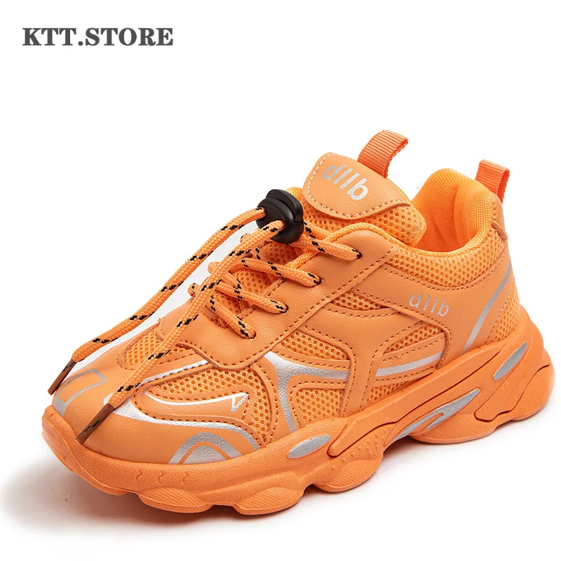 

KTT Children's Casual Shoes Autumn Unisex Kids Boys Sport Sneakers Girls School Sneakers Breathable Basketball Shoes In Boys