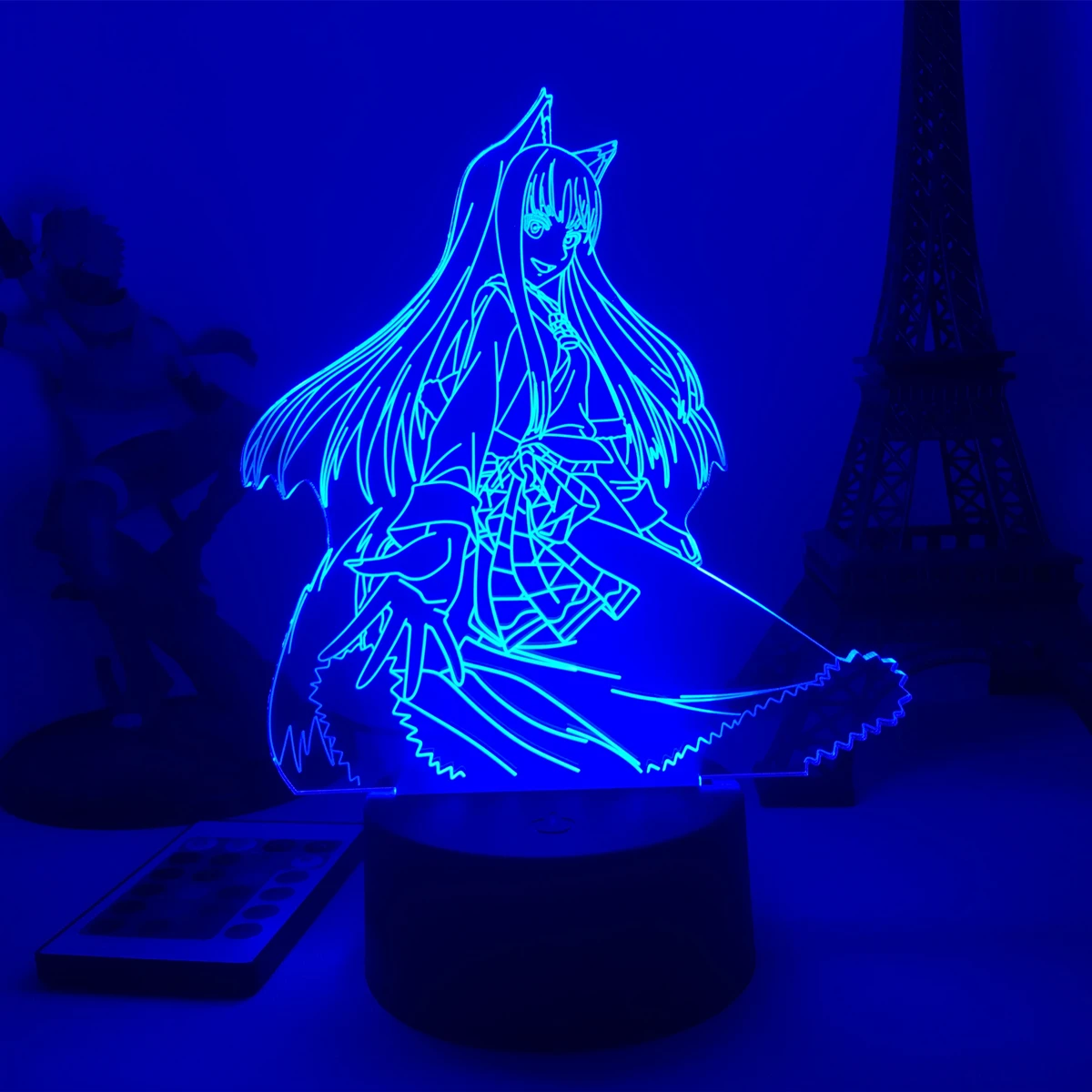 Аниме Spice and Wolf Holo фигурный светодиодный светильник для спальни Декор ночной