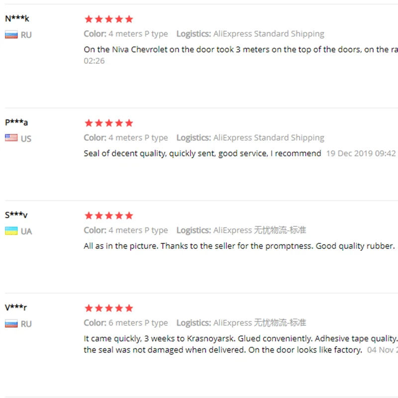 Резиновая уплотнительная лента типа P для автомобильной двери 2-8 м