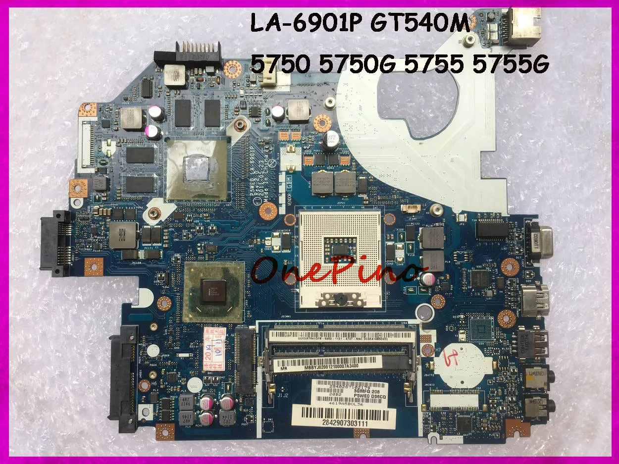 Подходит для acer 5750 5750G 5755 5755G материнская плата ноутбука LA-6901P GT540M HM65 тестирование работы