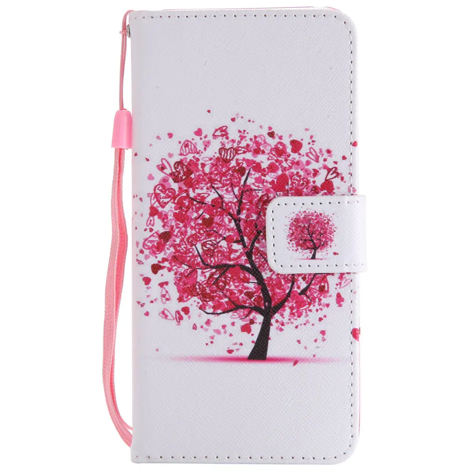 Colored Tree Мультфильм шаблон чехол для samsung Galaxy j3 j5 j7 A5 A3 j1 S5 S6 S7 край A6 A7 A8 J4 J6 плюс Чехол-бумажник из искусственной кожи чехол DP06F - Цвет: Colored Tree