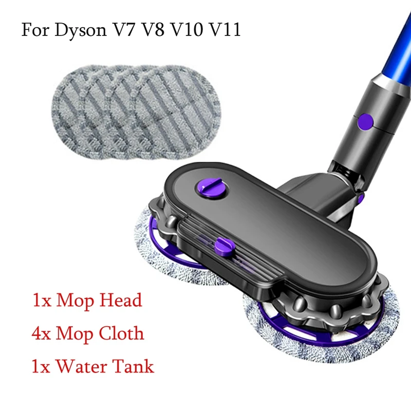 

Electric Cleaning Mop Head For Dyson V7 V8 V10 V11 Vacuum Cleaner Parts Mop Head Wet And Dry with Water Tank