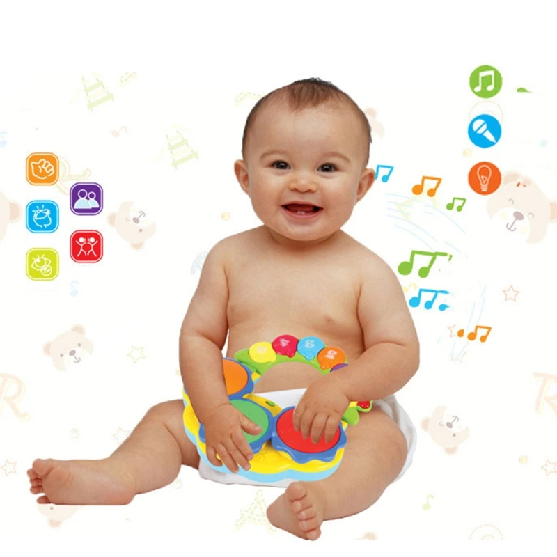 

Детские игрушки раннее образование для детей Музыкальный барабан музыкальный инструмент подарки игрушка для детей от 6 до 12 месяцев