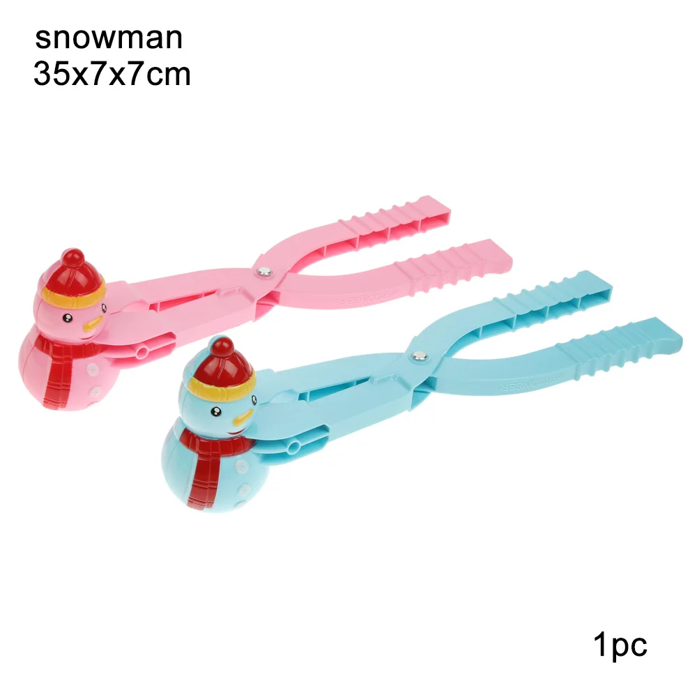 Random 1PC-snowman Зимняя утка в форме снеговика, снеговик, Снежная лопата, Детская уличная Песочная форма, спортивные игрушки, инструмент для лепки, случайный цвет - Цвет: Random 1PC-snowman