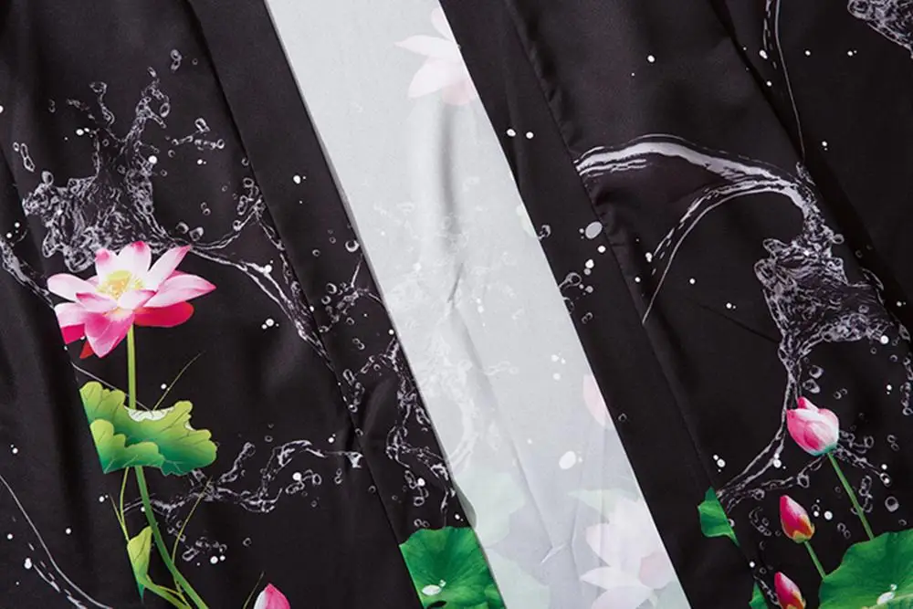 Мужское японское кимоно с демоном юката одежда Haori Obi Китайская традиционная