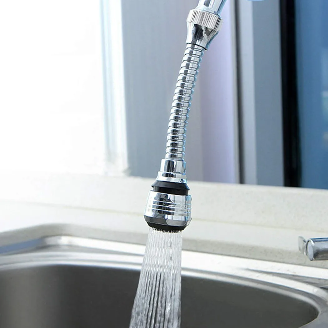 

360 Swivel Faucet Sprayer ABS Plastic Dual Kitchen Replacement Silver