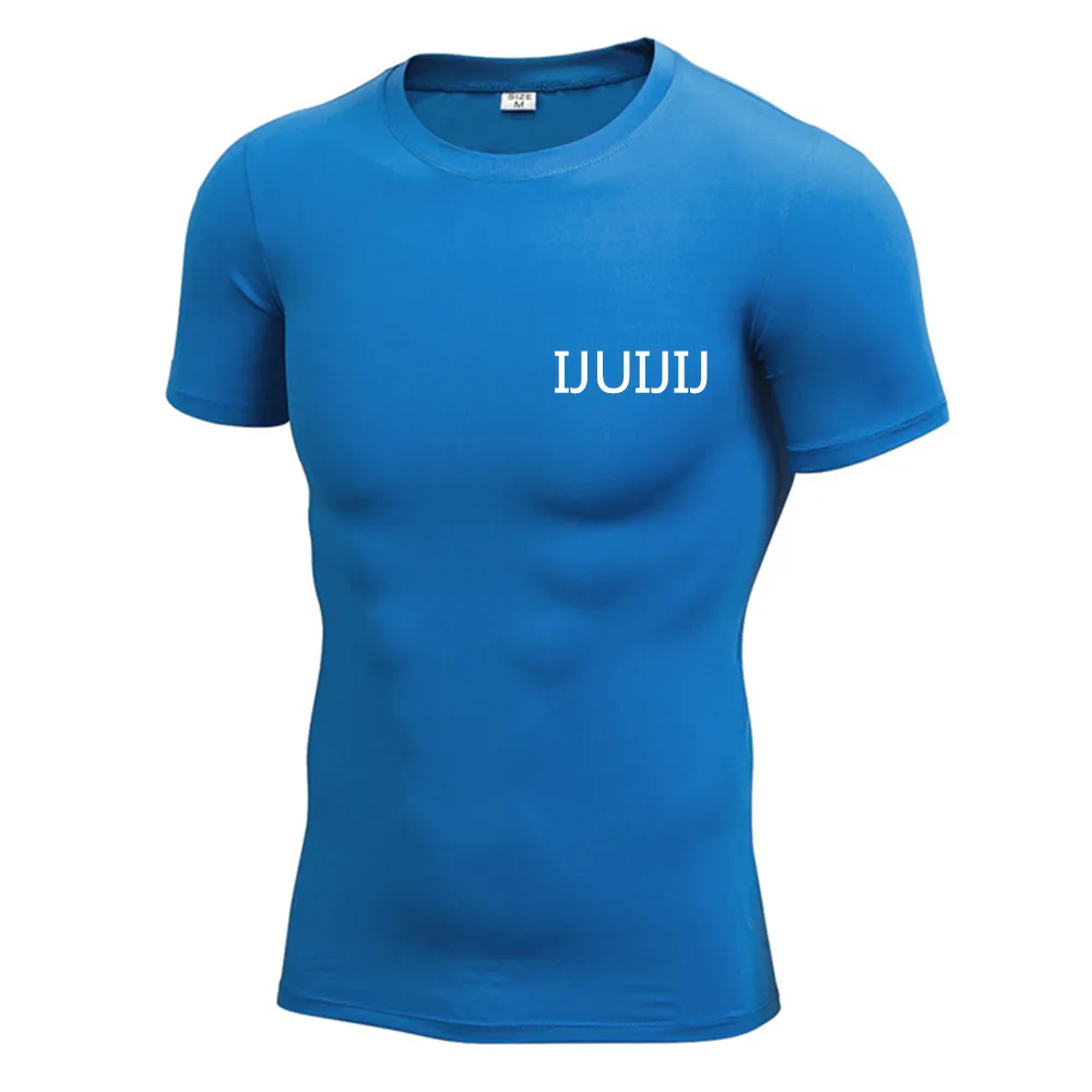 

Men High quality spandex Men Women Kids Running T Shirt Quick Dry Fitness Shirt Training exercise Clothes Gym Sports Shirts Tops
