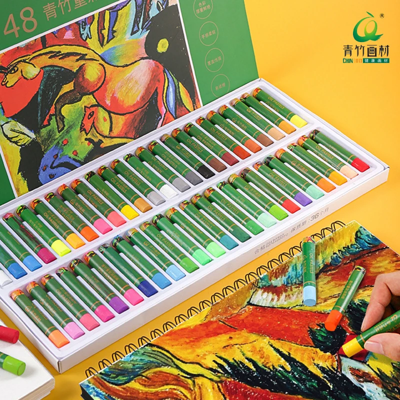 

36colors Painting Material Oil Stick Formaldehyde-free Heavy Color Children Students Painting Boxed Crayon Painting Stick Gifts