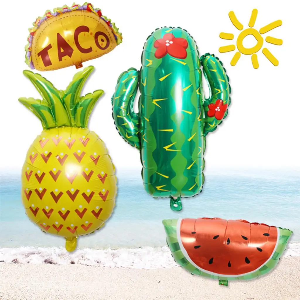 

Cute Mexican Party Decoration Birthday Party Supplies Decor Fiesta Mexicana Helium Foil Cactus Taco Llama Balloons Pom Poms