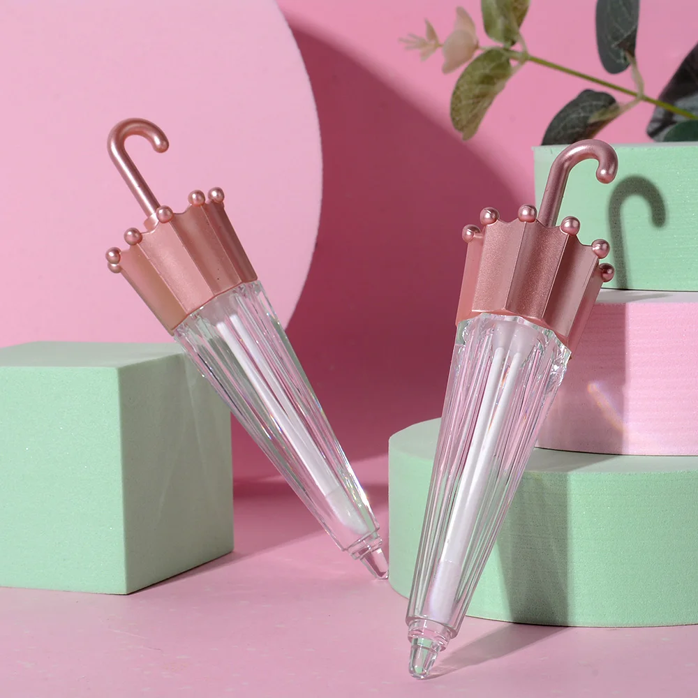 

5PCS/Lot 5.5ml Umbrella Shaped Lip Gloss Tubes Empty DIY Lip Glaze Lipstick Refillable Makeup Bottle Portable Cosmetic Container