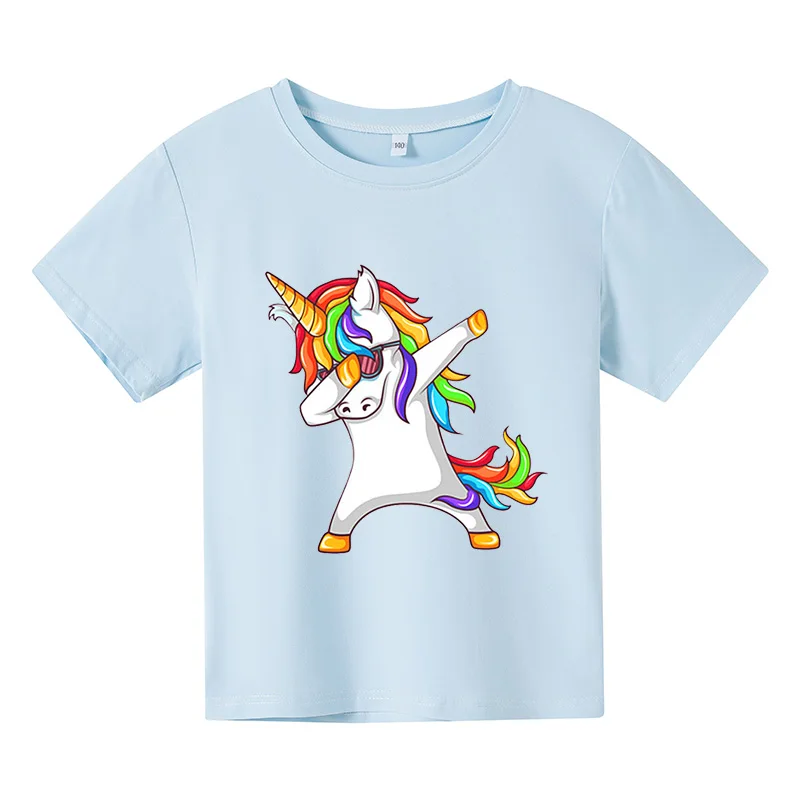 

Boys And Girls Plus Size T-Shirt Fashion Round Neck Short Sleeve Breathable Fabric Fashion Cartoon Printing Short Sleeve 4T-14T