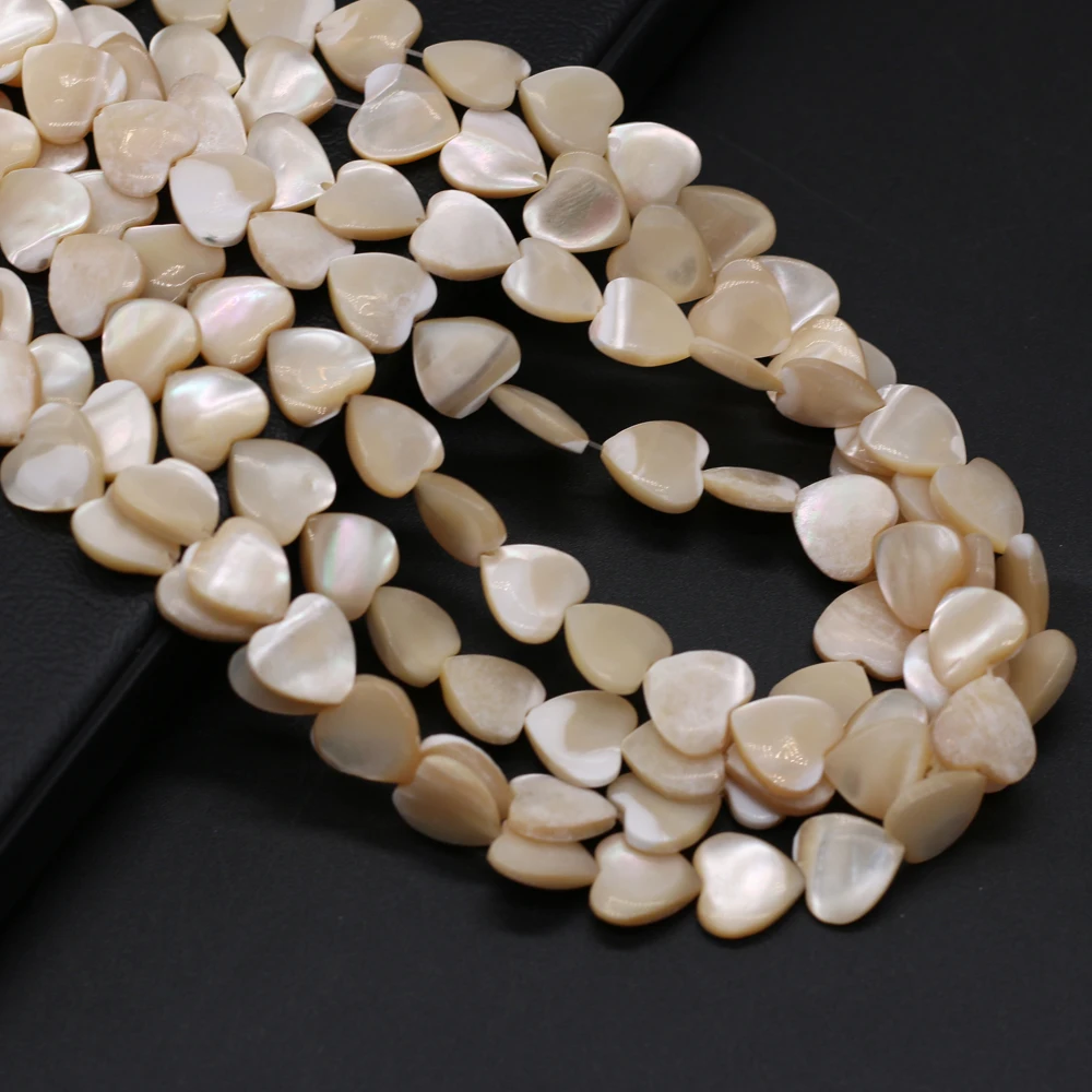 

Best-selling Fashion Natural Shell Beads Yellow Heart-shaped Exquisite High-quality Beaded for Jewelry Making Necklace Bracelet