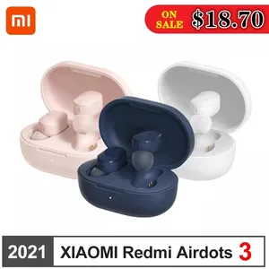 original xiaomi redmi airdots 3 tws mi true wireless headset bluetooth 5 2 earphone auto link qualcomm chip xiaomi touch control free global shipping