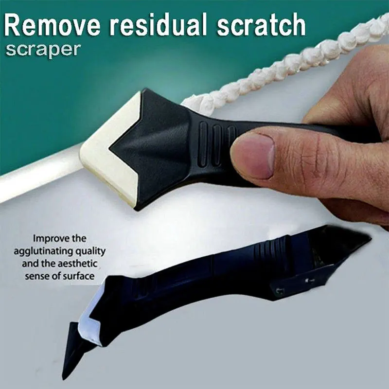 

Glass Glue Angle Scraper Caulking Tool Multifunction Sealant Adhesive Residue Remover Blade for Corner Wall Floors Metal Window