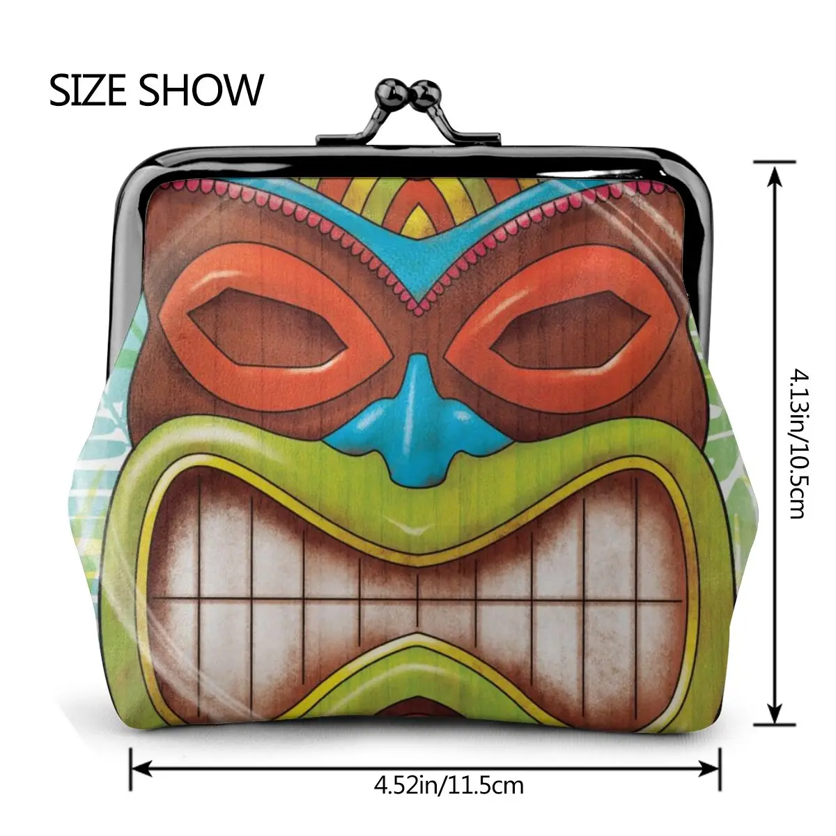 

OLN Coin Purse Women Lady Small Wallet Tiki Time Dessert Hasp Purse Card Holder Purses