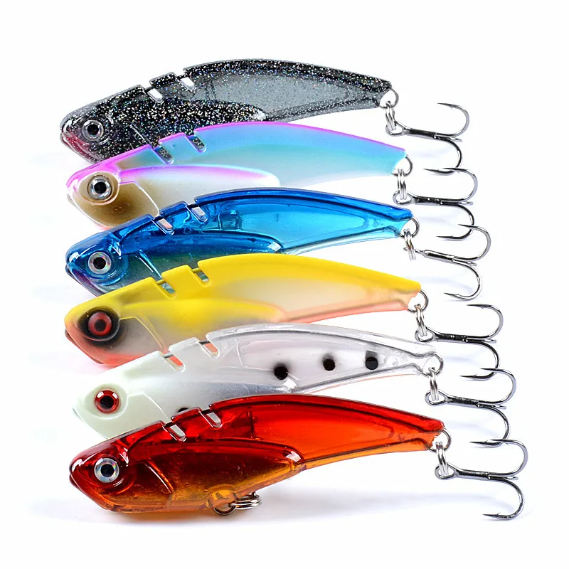 

6.9cm/19.3g Plastic Hard Fishing Lure Artificial Vib Lures For Winter Fishing Bait Vibration Jerkbait Wobblers River Tackle