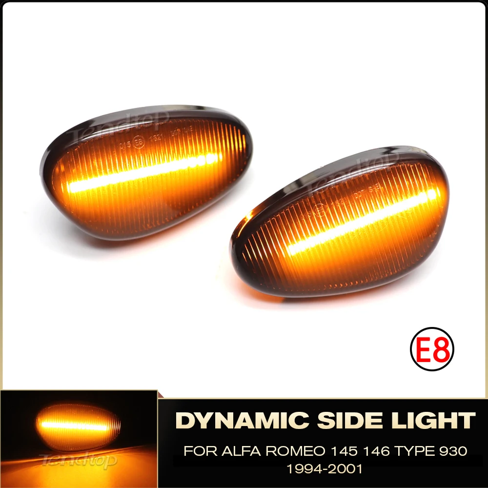 

Для Alfa Romeo 145 146 Тип 930 1994 1995 1996 1997 1998 1999 2000 2001, динамический поворотный сигнал, Светодиодный Боковой индикатор зеркала