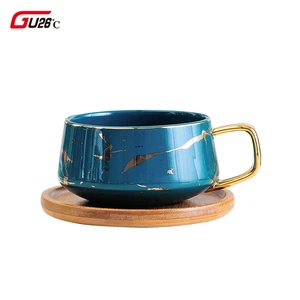 Чашка керамическая мраморная для кофе, 300400 мл