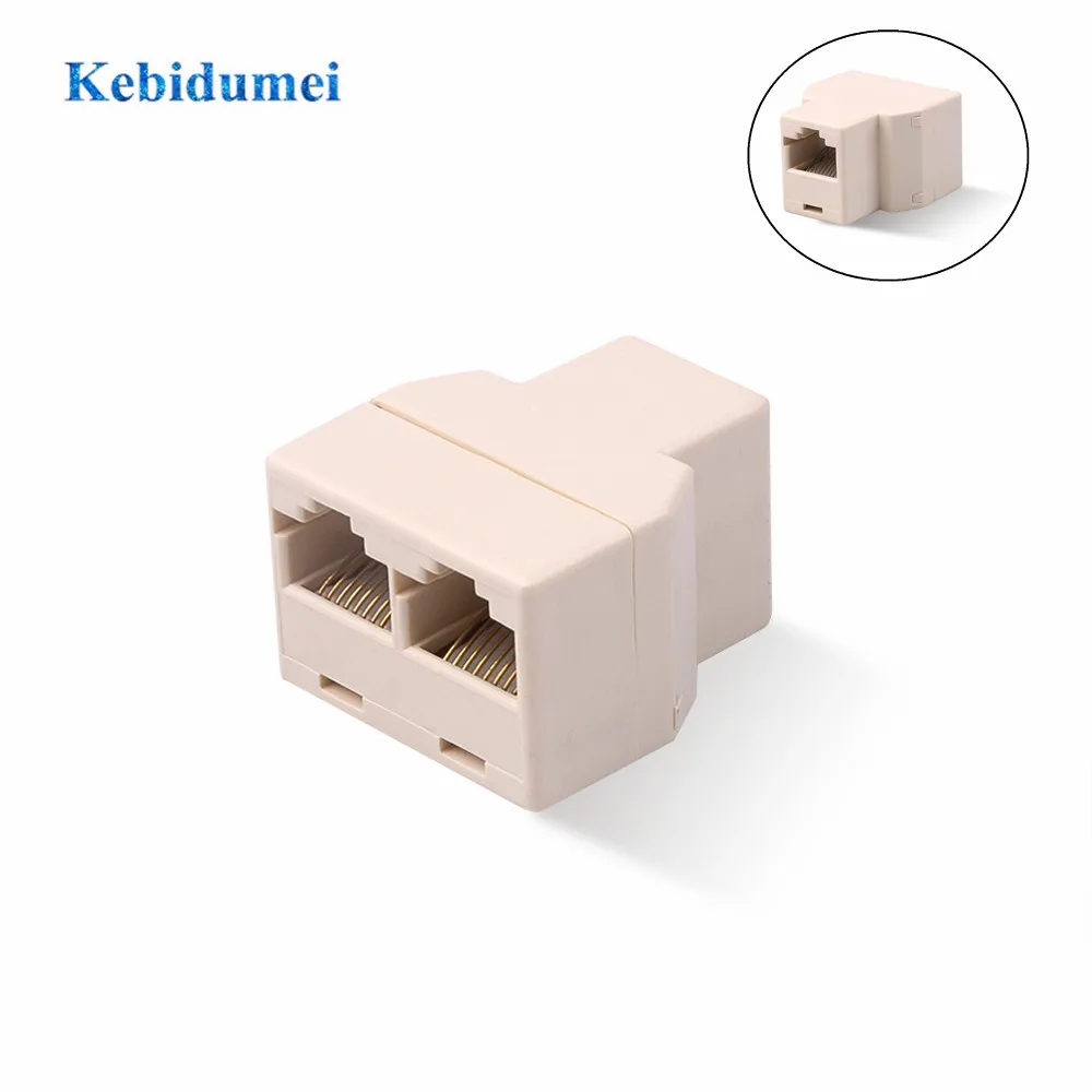 Разветвитель kebidumei гнездовой к гнезду RJ45 сетевой Ethernet-разветвитель Разъем LAN