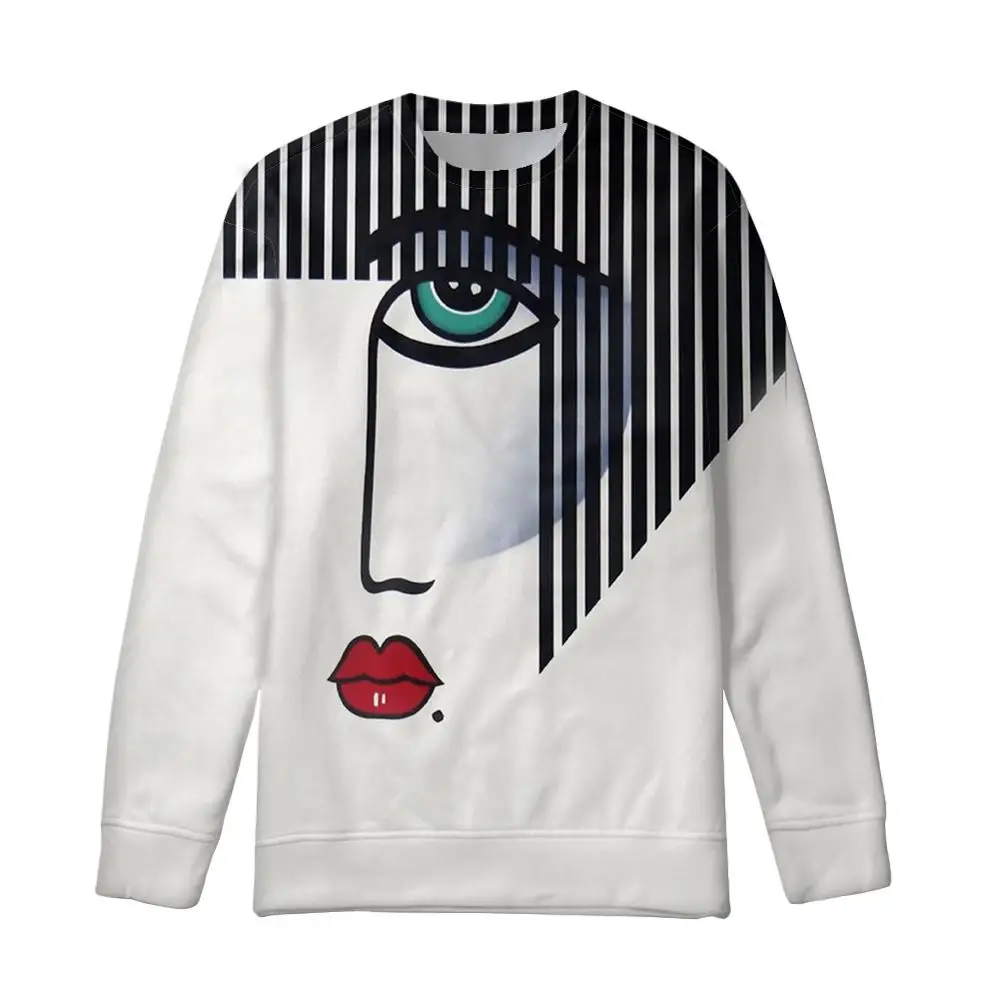 Женская толстовка с капюшоном и принтом губ на осень/зиму | одежда