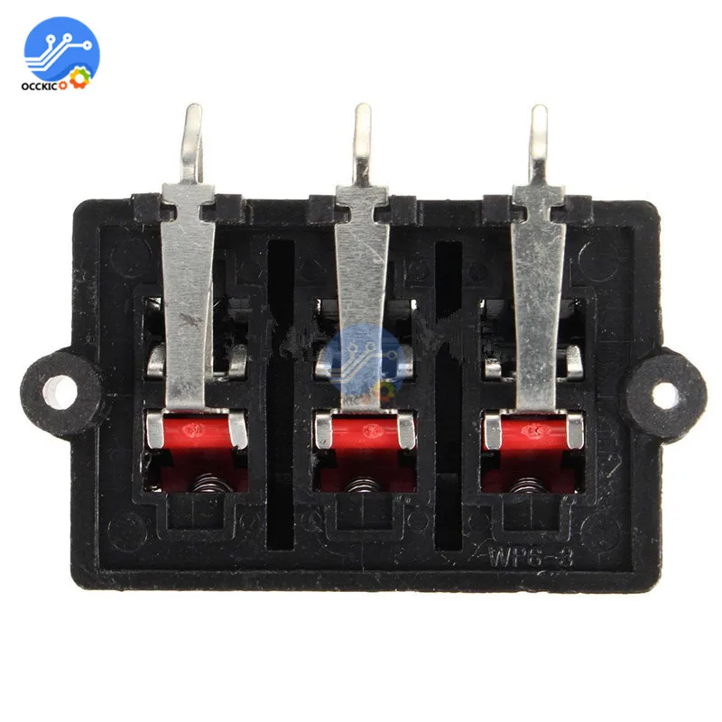 2 шт. 6 способ динамик терминал пружинный разъем аудио стерео Клеммная пластинка