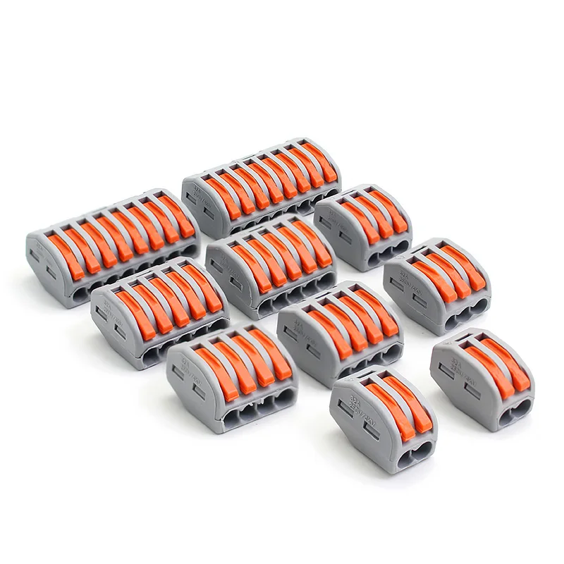 

PCT-212 213 214 215 218 Universal Cable wire Fast Connectors ,Compact wire Conductor Connection push in Wiring Terminal Block
