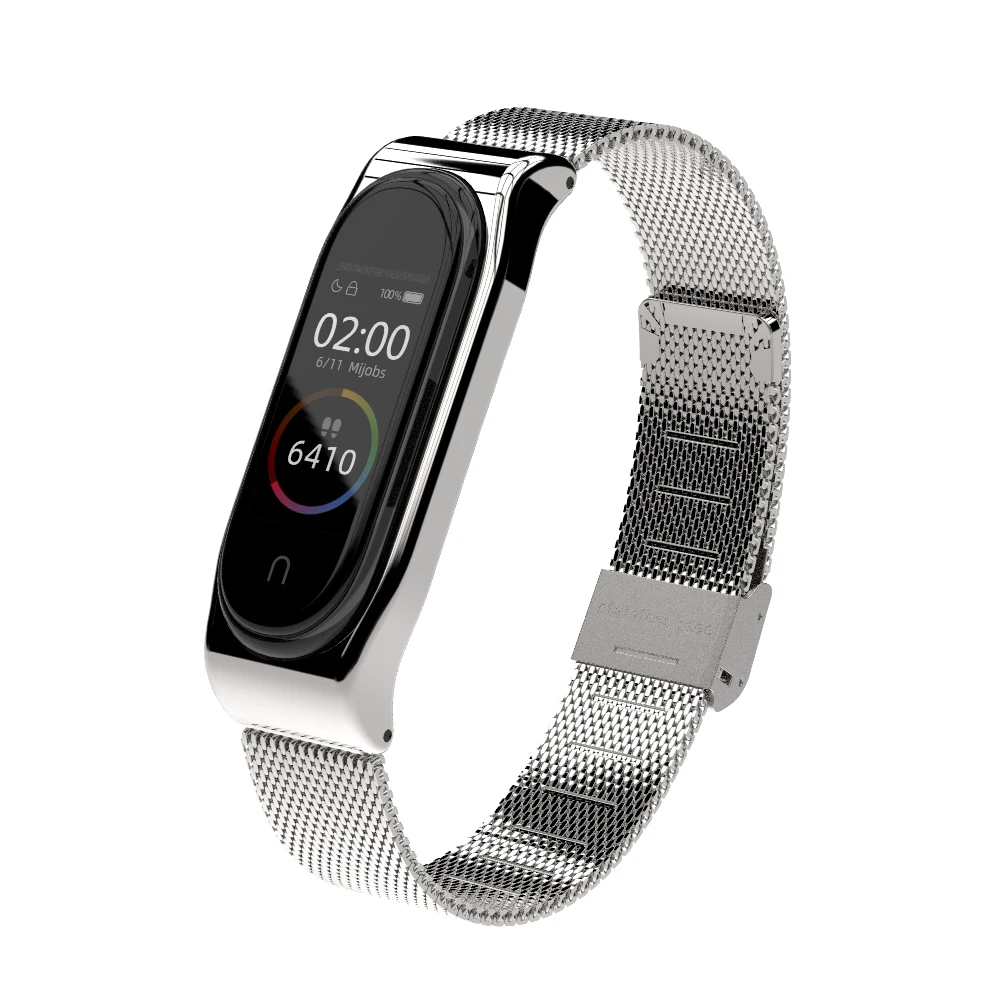 ClassicMilan Silver Mi Band 4 металлический ремешок из нержавеющей стали для Xiaomi mi ремешок 3 ремешок совместимый браслет mi Band 3 браслеты Pulseira mi band 3 Correa - Цвет: ClassicMilan Silver