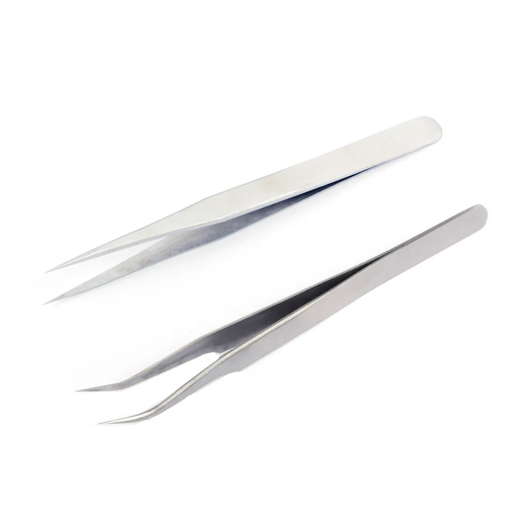1 шт. нержавеющая сталь изогнутый Прямой пинцет для бровей наращивание ресниц