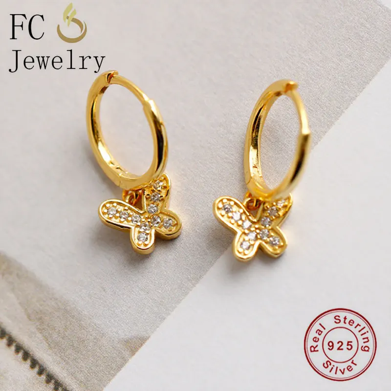 FC ювелирные изделия 925 серебро золото животное Бабочка Кристалл бисер кулон
