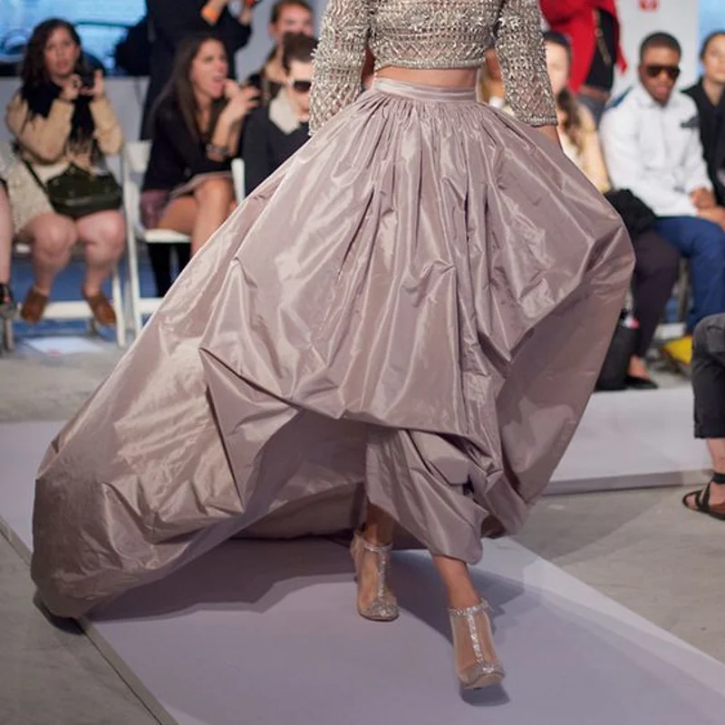 

New Arrival Taffeta Long Party Skirt Floor Length Ball Gown Women Skirts For Prom High Waist Custom Formal Evening Skirt