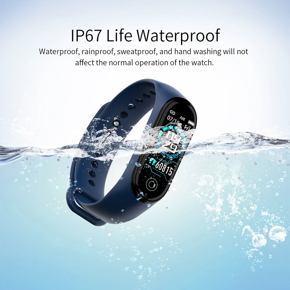 Bluetooth 4 0 смарт-браслет IP67 Водонепроницаемый фитнес-трекер с пульсометром