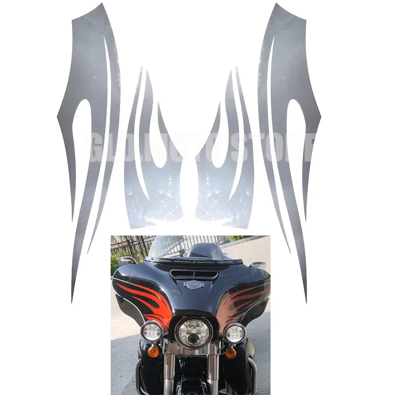 Pegatinas de carenado para Harley Touring Street Glide Electra Glide, pegatinas de vinilo de llama, modelos de triciclo Ultra clásico