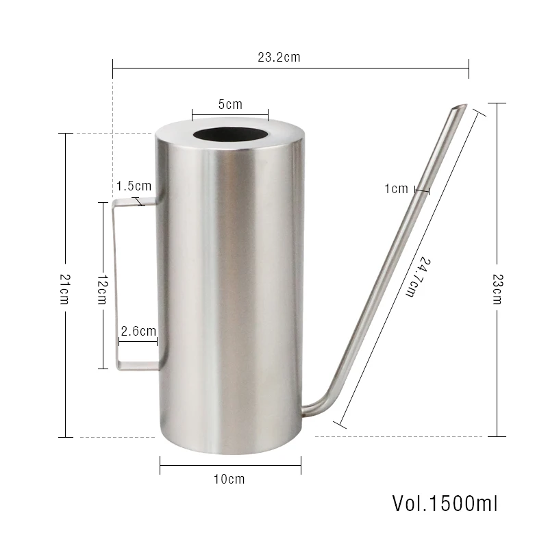 Нержавеющая сталь полива горшок Лейка малая Применение ручка идеально подходит