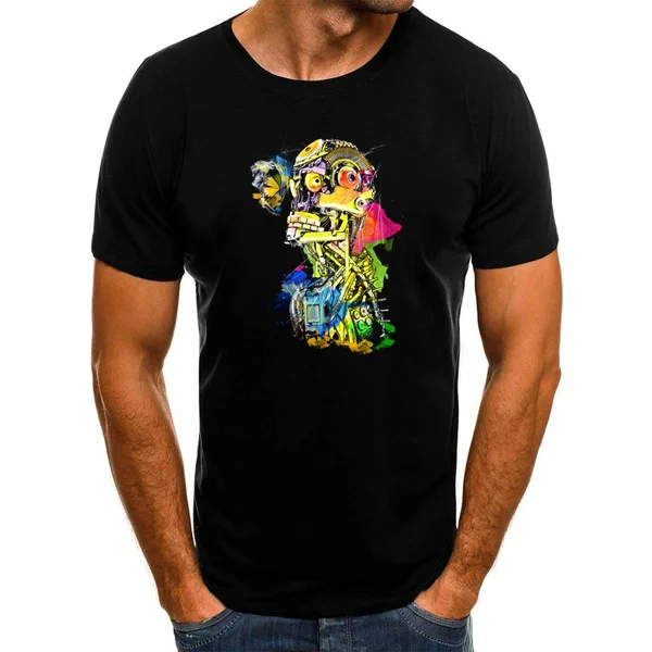 

machine hearted T-shirt Men Fashion Cute Animal Tops Funny Tee Shirts Crew neck Streetwear Tee Camisetas Hombre