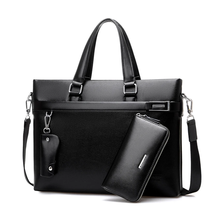 Мужской деловой портфель из ПУ кожи брендовый на плечо 2019|Мужские портфели| |