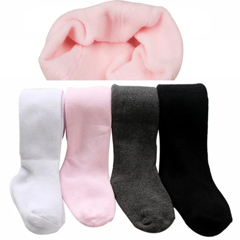 Зимние леггинсы для девочек 2 4 лет Однотонные эластичные очень теплые Плотные