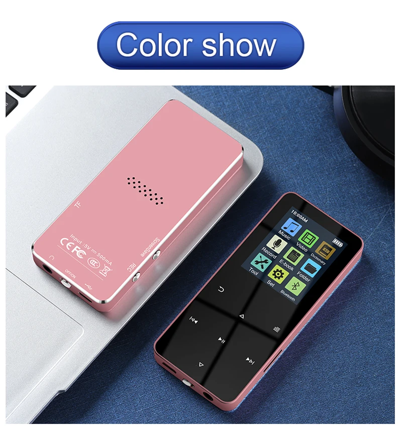 Новый металлический сенсорный MP3 MP4 Музыкальный Плеер 1 8 дюйма Bluetooth 4 2