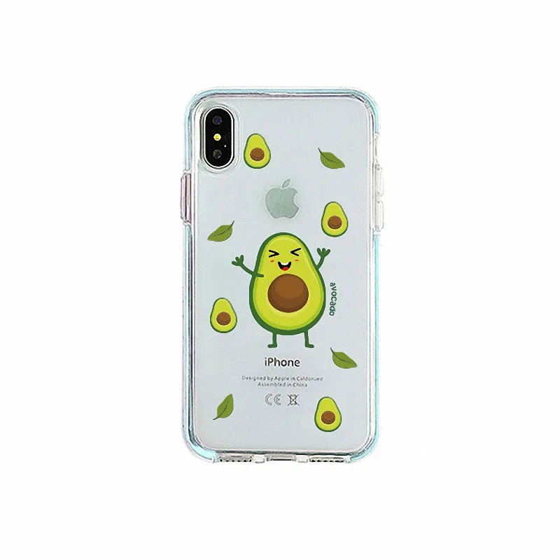 011 Карамельный розовый чехол для девочек iPhone X XS 11 Pro Max XR летний силиконовый чехол с изображением персиковых фруктов и цветов авокадо для iPhone 7 6 6S 8 Plus чехол - Цвет: 011