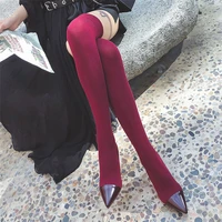 ladies fashion boots stretch cloth socks high heels strippers womens thigh high boots spring autumn sexy knight boots size34 42