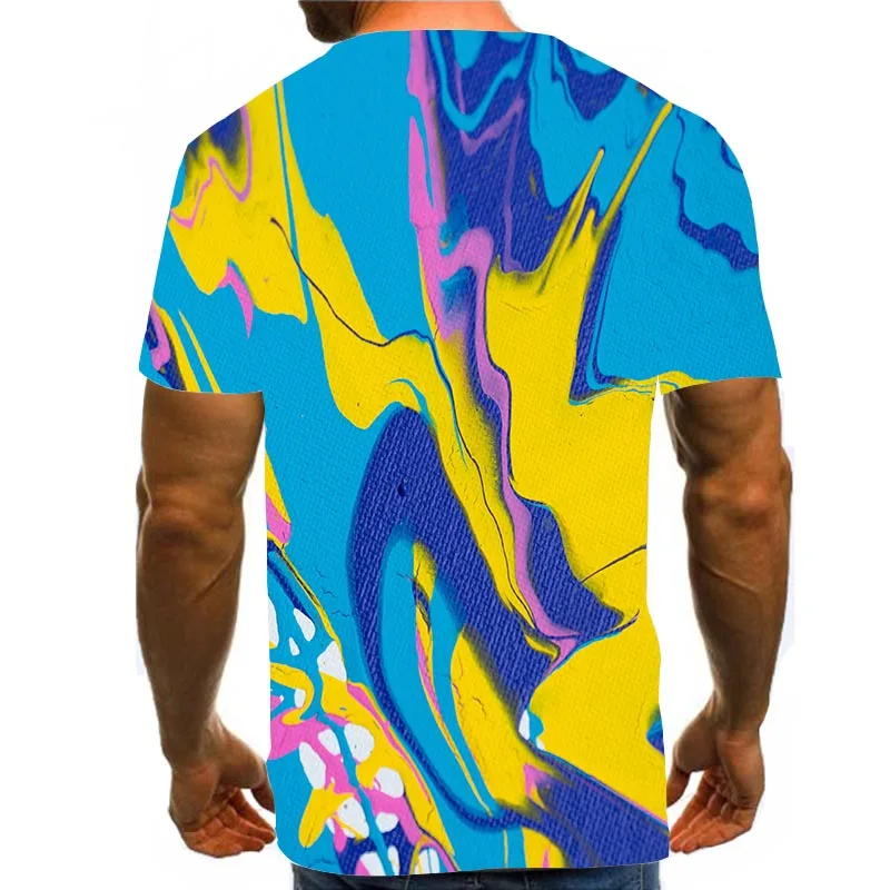 

Men's Paint Shirt 3D Print T-Shirt Summer Pigment Graphic Tees Pattern Tops